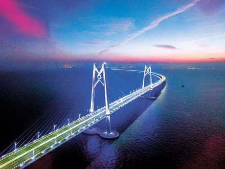 世界最长的跨海大桥港珠澳大桥主体工程